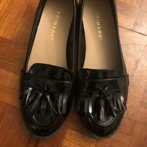 black loafers